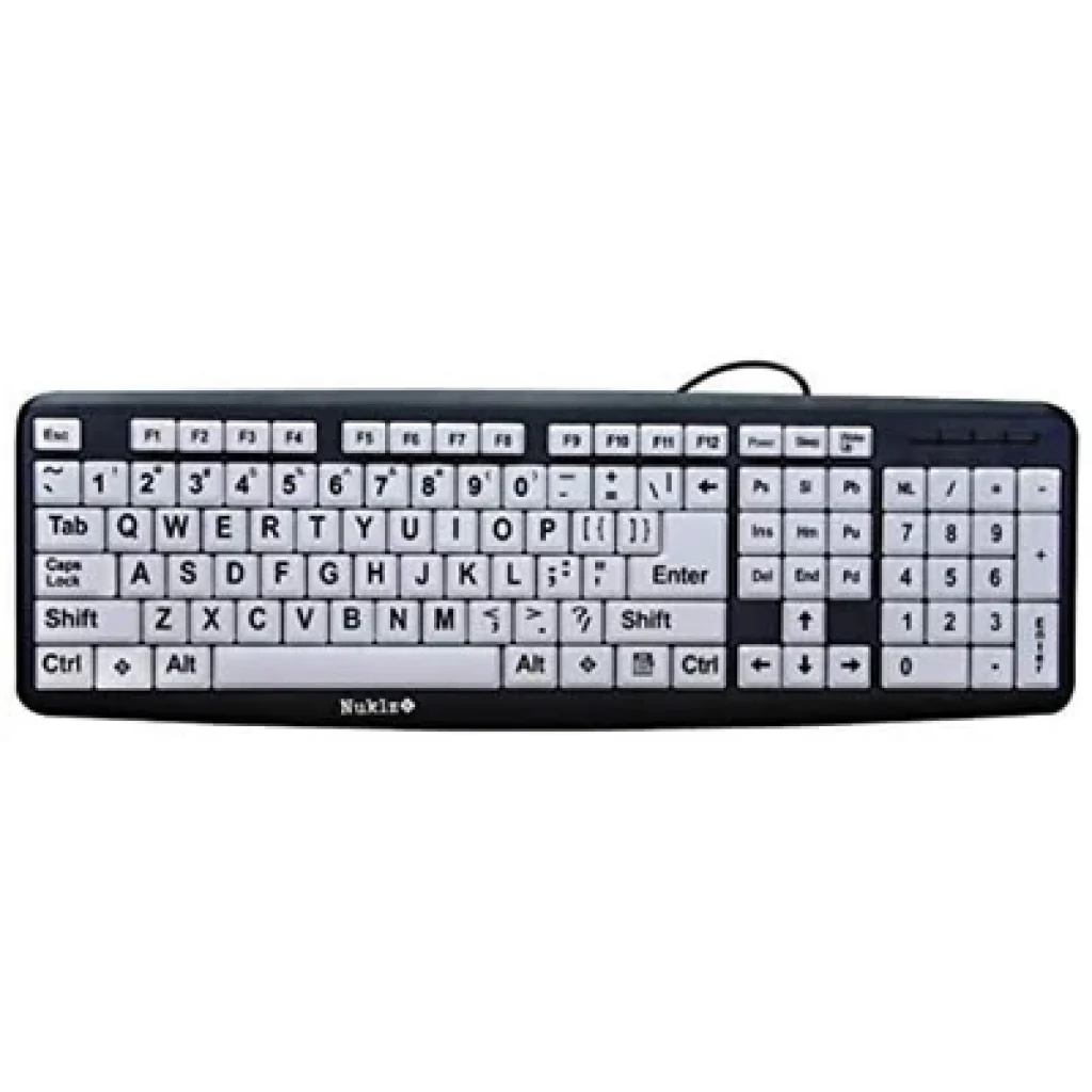 Nuklz N Large Print Computer Keyboard - Gadgetswish