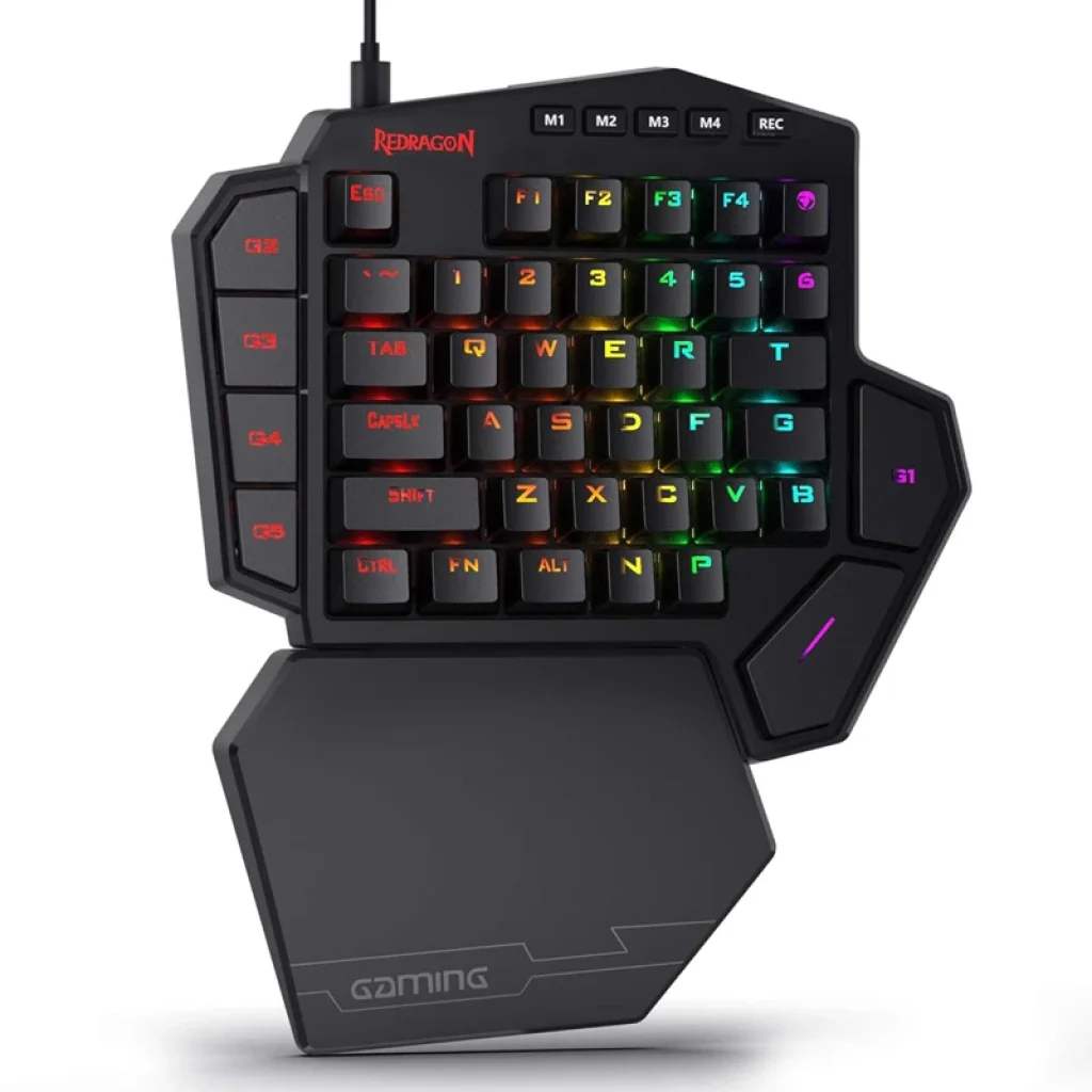 Redragon Wireless K585 DITI One-Handed RGB Mechanical Gaming Keyboard - Gadgetswish